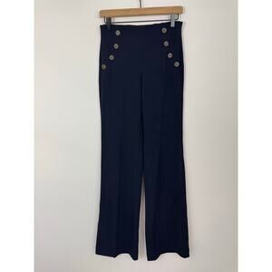 Express Navy High Rise Sailor Button Wide Leg Pants XS